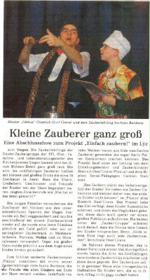 Siegener Zeitung, 19.3.05